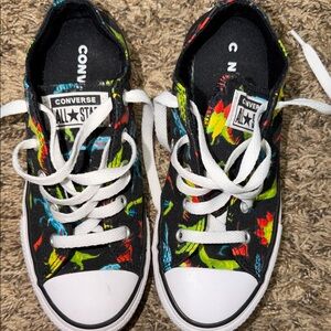 Converse Kids' Black and Multicolor Sneakers